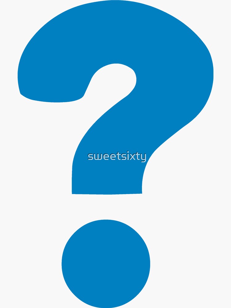 "Question Mark" Sticker for Sale by sweetsixty Redbubble