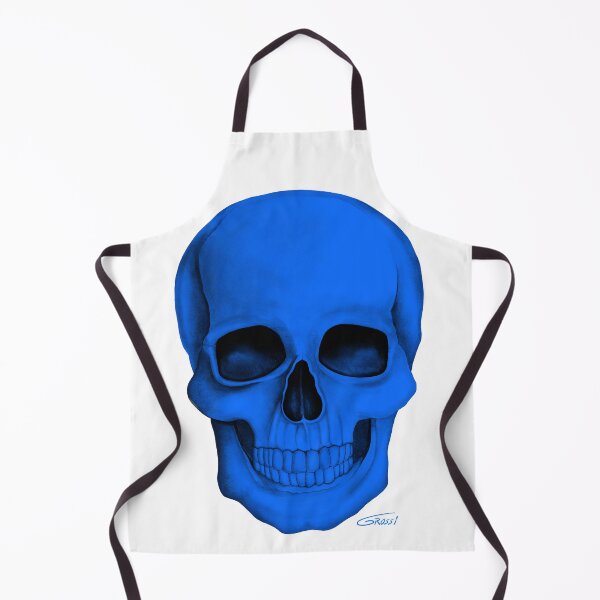 Artikelvorschau, Blauer Schädel (auf weißem Hintergrund) entworfen und verkauft von GDGCreations.