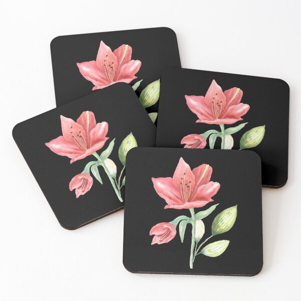 Item preview, LILY FLOWER IN CORAL COLOR designed and sold by latiendadearyam.