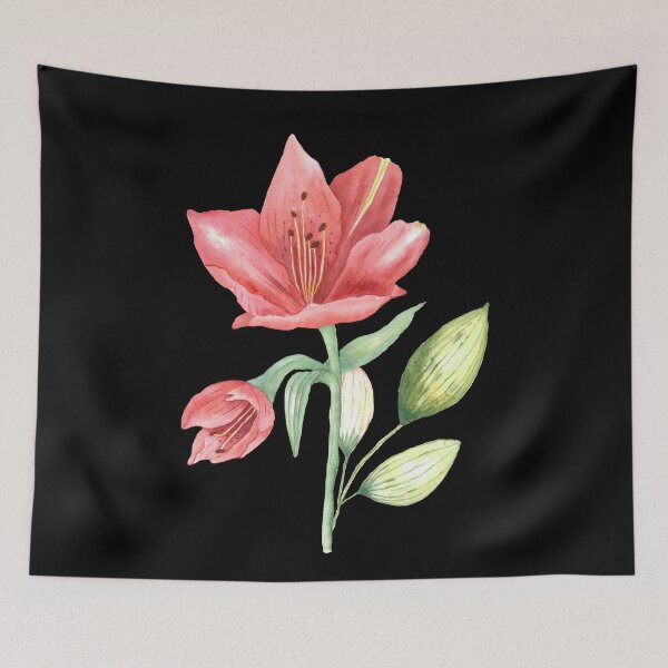 Item preview, LILY FLOWER IN CORAL COLOR designed and sold by latiendadearyam.