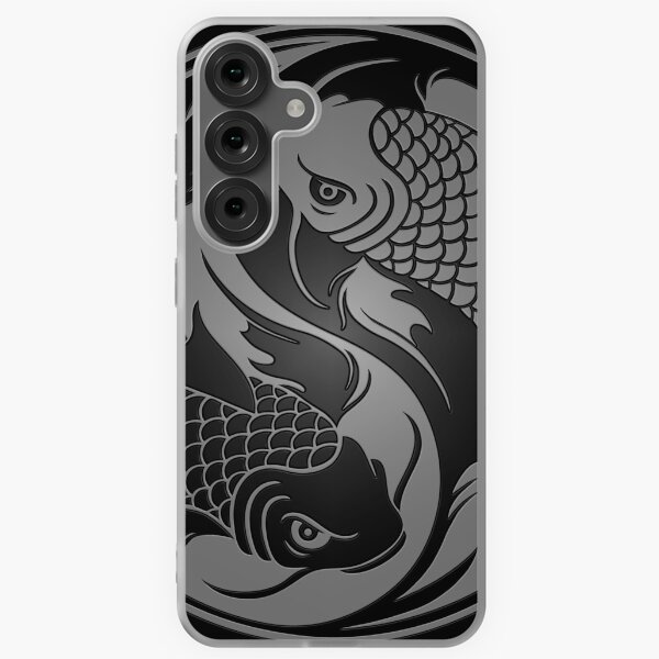 Vista previa del artículo con la obra «Pez koi Yin Yang gris y negro», diseñado y vendido por JeffBartels.