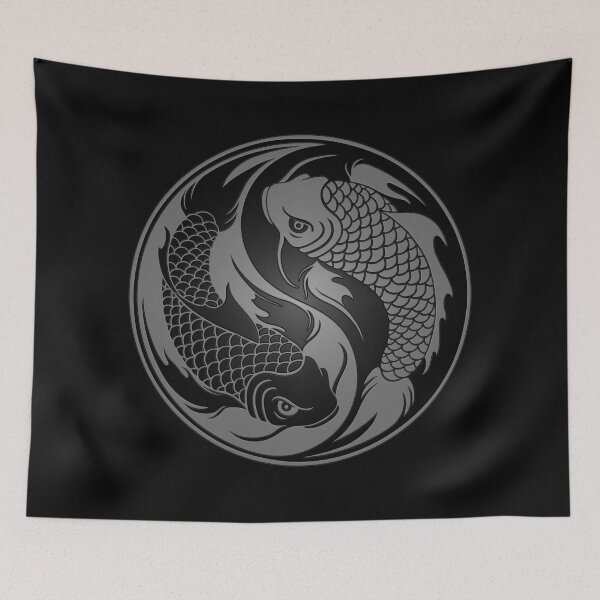 Item preview, Gray and Black Yin Yang Koi Fish designed and sold by JeffBartels.