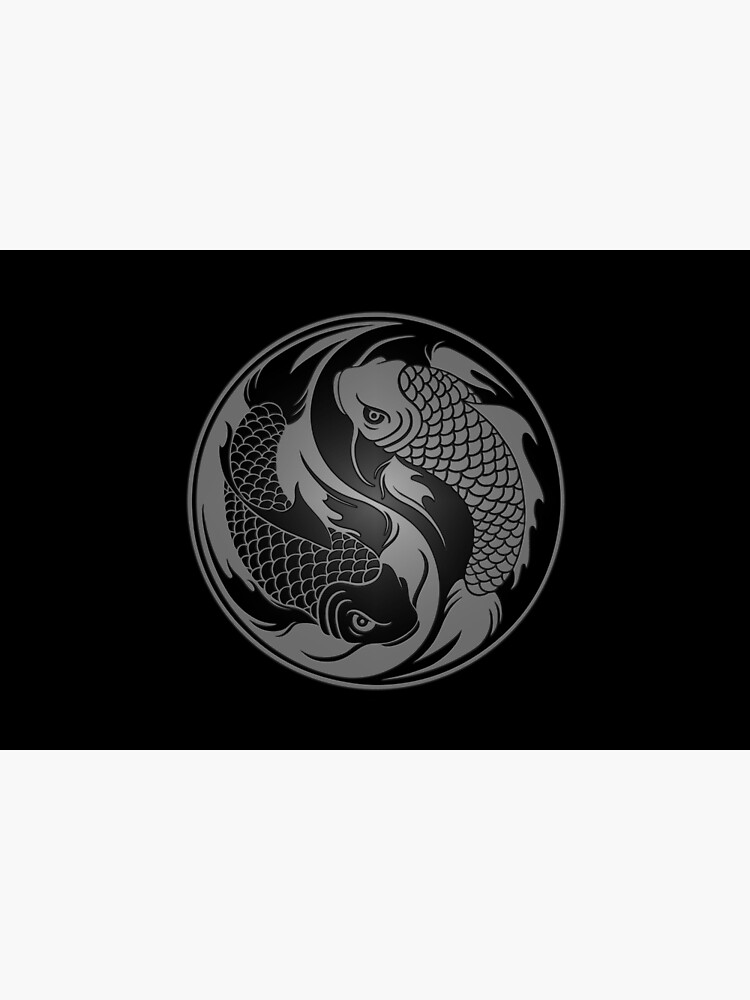 Gray and Black Yin Yang Koi Fish by JeffBartels