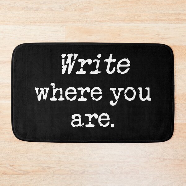 Item preview, Write Where You Are. White Type designed and sold by TeaRoseWriter.