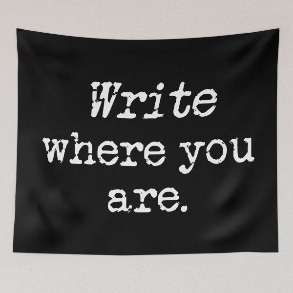 Item preview, Write Where You Are. White Type designed and sold by TeaRoseWriter.