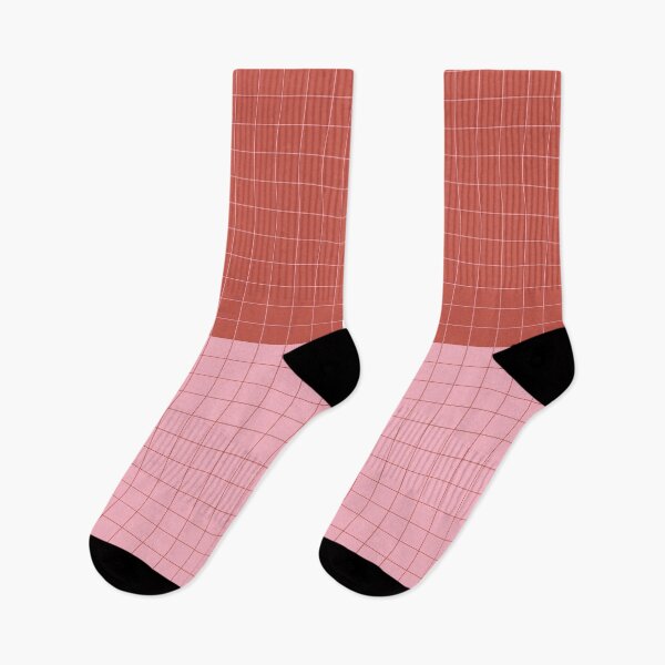 Item preview, simple mix red pink lines lines boho grid designed and sold by Maria Caballer.
