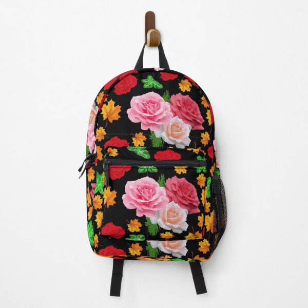 Item preview, Rose flower pattern art with black background designed and sold by SueSakpal.