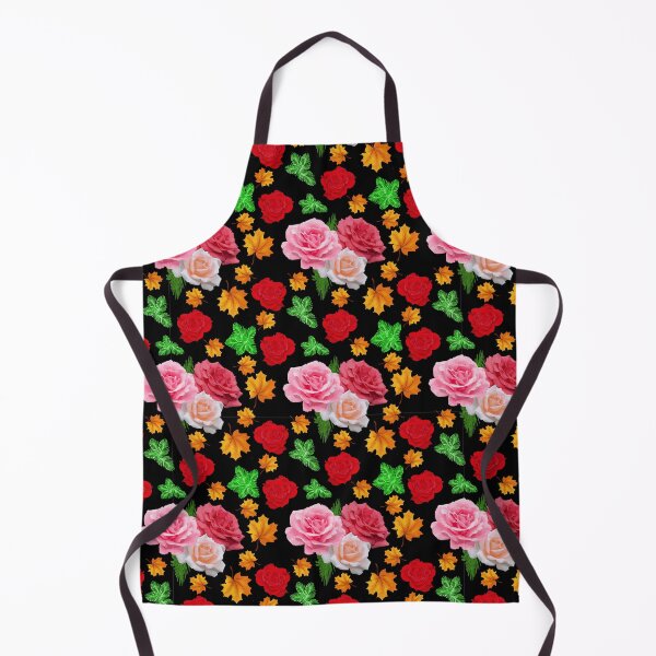 Item preview, Rose flower pattern art with black background designed and sold by SueSakpal.