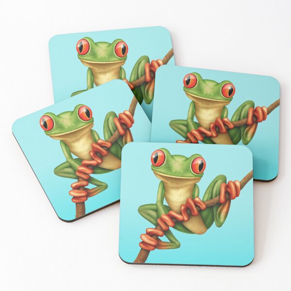 Item preview, Cute Green Tree Frog on a Branch designed and sold by JeffBartels.