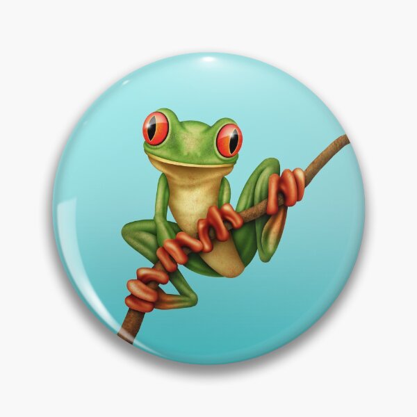 Item preview, Cute Green Tree Frog on a Branch designed and sold by JeffBartels.