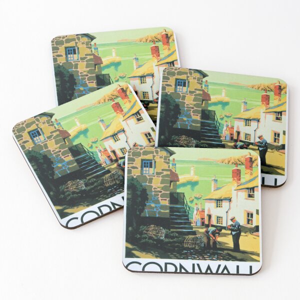 Item preview, Railway Poster Cornwall designed and sold by stickart-marek.