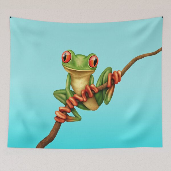 Item preview, Cute Green Tree Frog on a Branch designed and sold by JeffBartels.