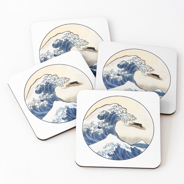 Item preview, Great Wave off Kanagawa Cat Surfer designed and sold by jimmytan.