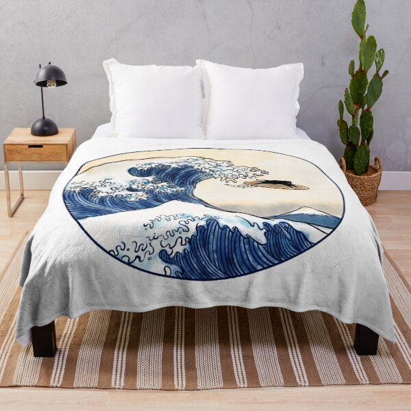 Item preview, Great Wave off Kanagawa Cat Surfer designed and sold by jimmytan.