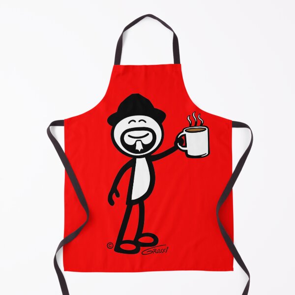 Item preview, GG Coffee Guy Stick Figure Red Background designed and sold by GDGCreations.