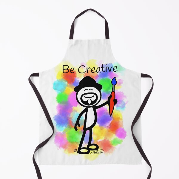 Item preview, GG Artist Stick Figure “Be Creative” Paint Splotch Background designed and sold by GDGCreations.