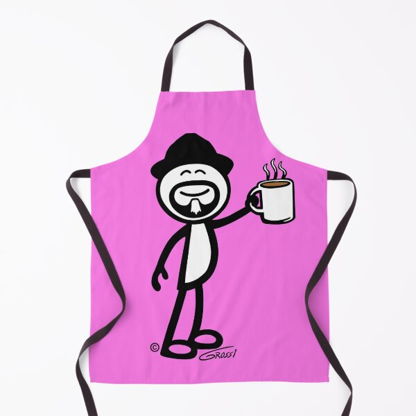 Item preview, GG Coffee Guy Stick Figure Pink Background designed and sold by GDGCreations.