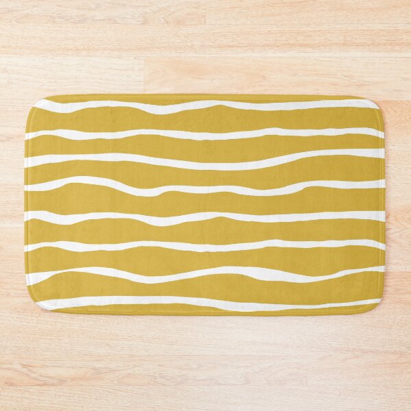 Item preview, Sand Dune Organic Stripes Pattern in White and Light Mustard designed and sold by kierkegaard.