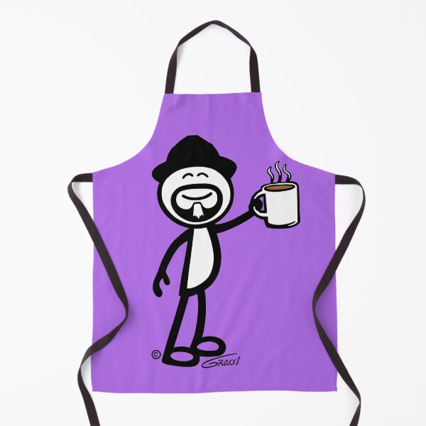 Item preview, GG Coffee Guy Stick Figure Light Purple Background designed and sold by GDGCreations.