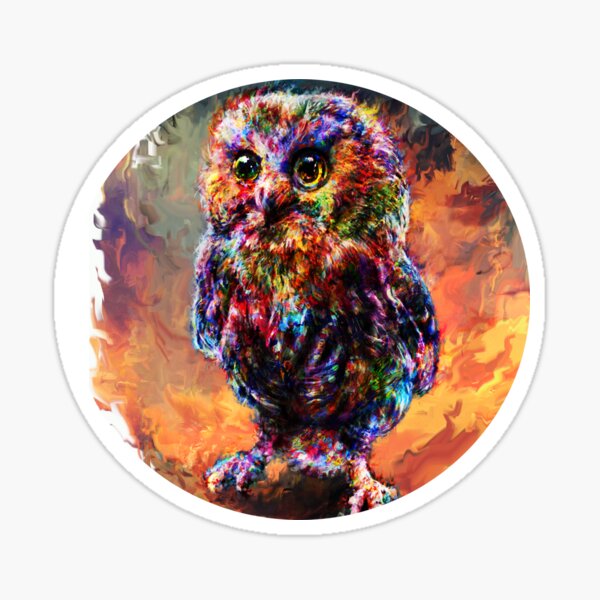 brave little owl Sticker