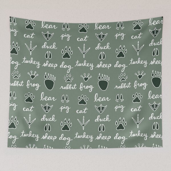 Item preview, Animal Tracks || Lettering || Nature Pattern designed and sold by Hilary Leslie.