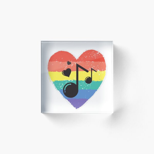 rainbow music Acrylic Block