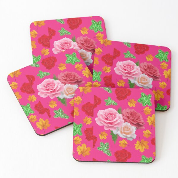 Item preview, Rose bushes with Pink background designed and sold by SueSakpal.