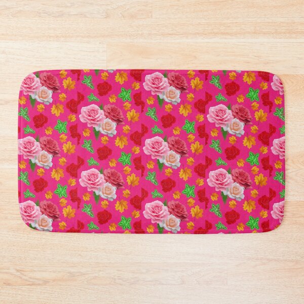 Item preview, Rose bushes with Pink background designed and sold by SueSakpal.