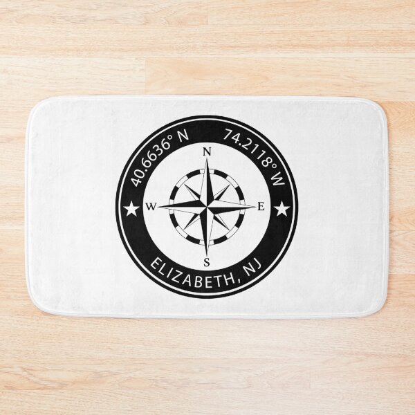 Item preview, Elizabeth, New Jersey Geographical Coordinates designed and sold by TeeOhGraphics.