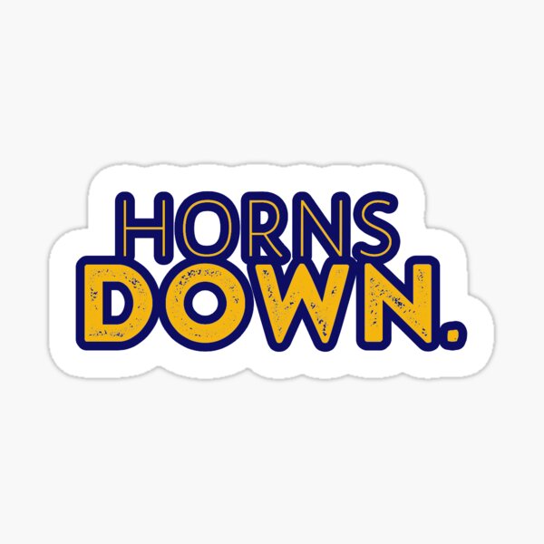 "horns down" Sticker by kierrashreffler Redbubble