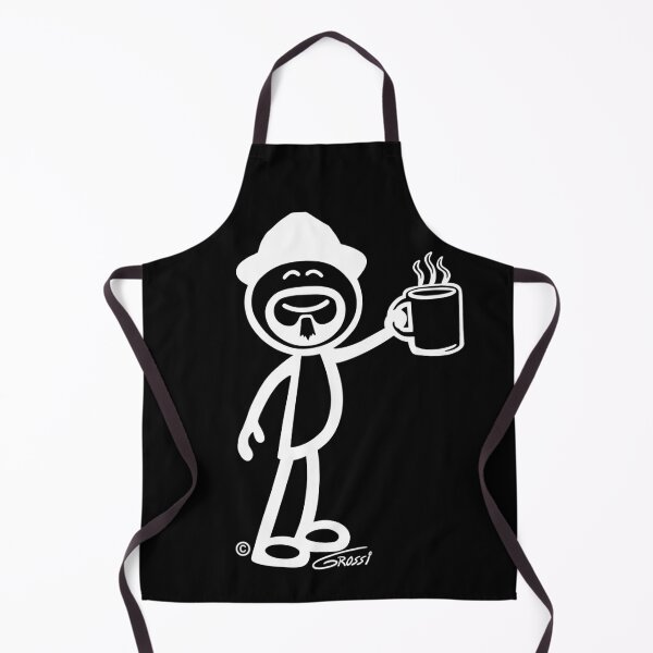 GG Coffee Guy Stick Figure (For Darker Clothing) Apron