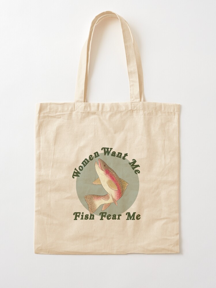 Thumbnail 2 von 5, Stofftasche, Frauen wollen mich, Fische fürchten mich designt und verkauft von InkAndSwords.