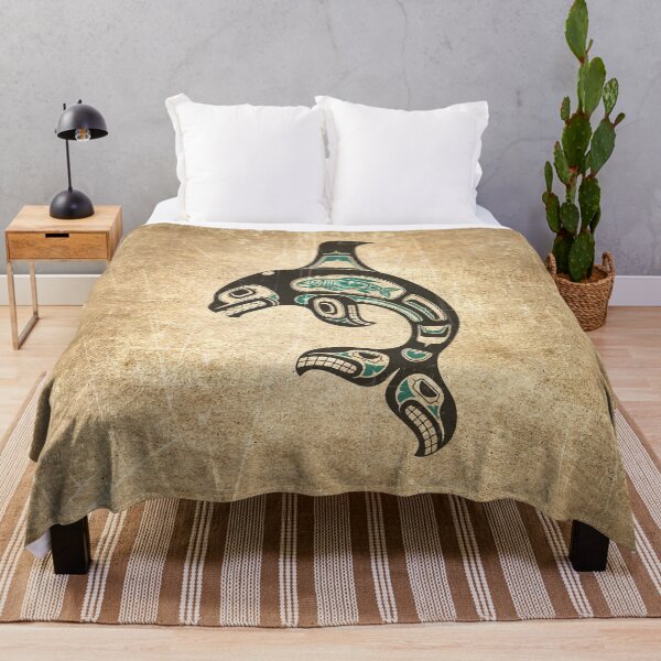 Vista previa del artículo con la obra «Orca azul y negro Haida Spirit Killer Whale», diseñado y vendido por JeffBartels.
