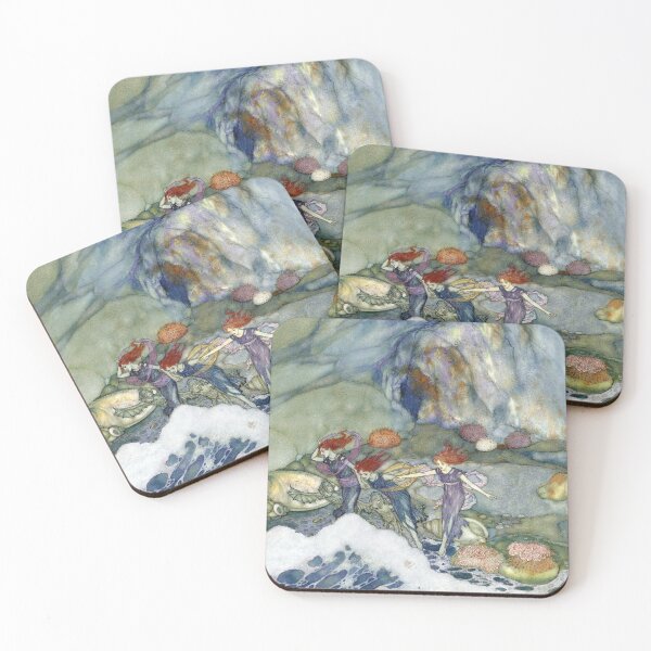 Item preview, Mermaid Cave - The Tempest - Edmund Dulac designed and sold by forgottenbeauty.