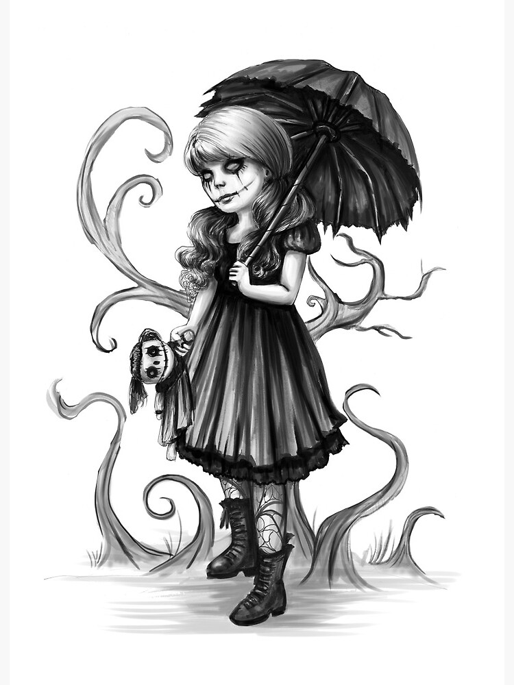 Cute girl drawing in pen Darkshadow_death666 - Illustrations ART street