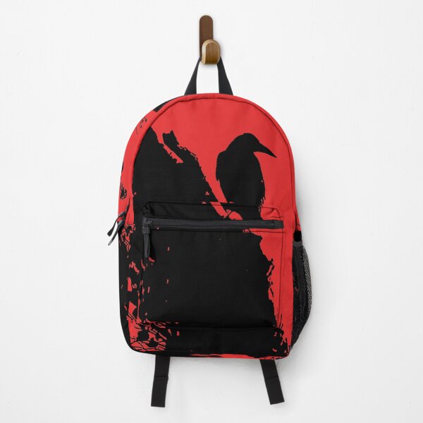 Item preview, Crow in Tree Silhouette - Black and Red designed and sold by QuarterMoon.