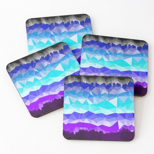 Item preview, abstract painted winter mountains designed and sold by north10creation.