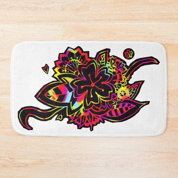 Item preview, Rainbow Sakura - White (Zentangle/ Mandala/ Doodle) designed and sold by CreativityRoams.