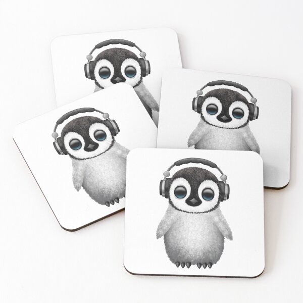 Item preview, Cute Baby Penguin Dj Wearing Headphones designed and sold by JeffBartels.