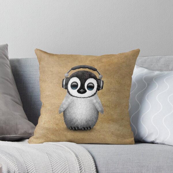 Item preview, Cute Baby Penguin Dj Wearing Headphones designed and sold by JeffBartels.