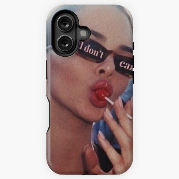 Aperçu de l'œuvre Coque de téléphone "je m'en fiche" créée et vendue par addisynw9.