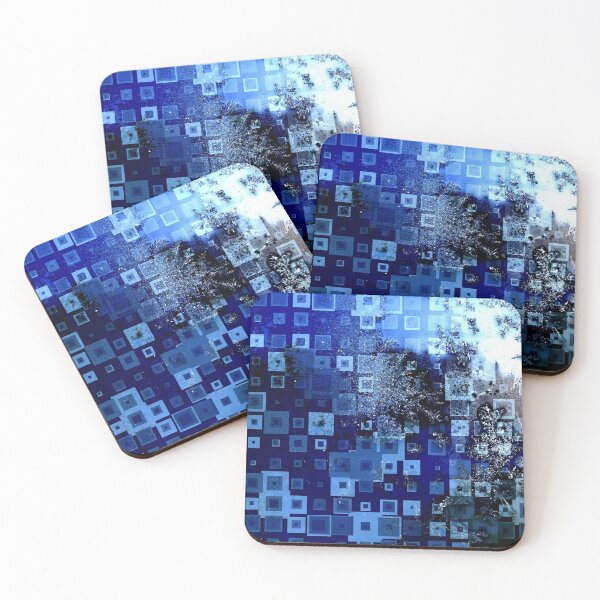 Item preview, Abstract blue winter frost  designed and sold by north10creation.