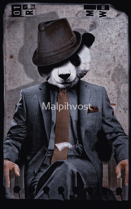 Gangster Panda By Malpihvost Redbubble 