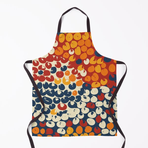 Artikelvorschau, Anna Maria III - Musterdesign in Dunkelblau, Ecru, Rot, Orange und Gelb entworfen und verkauft von BlertaDK.