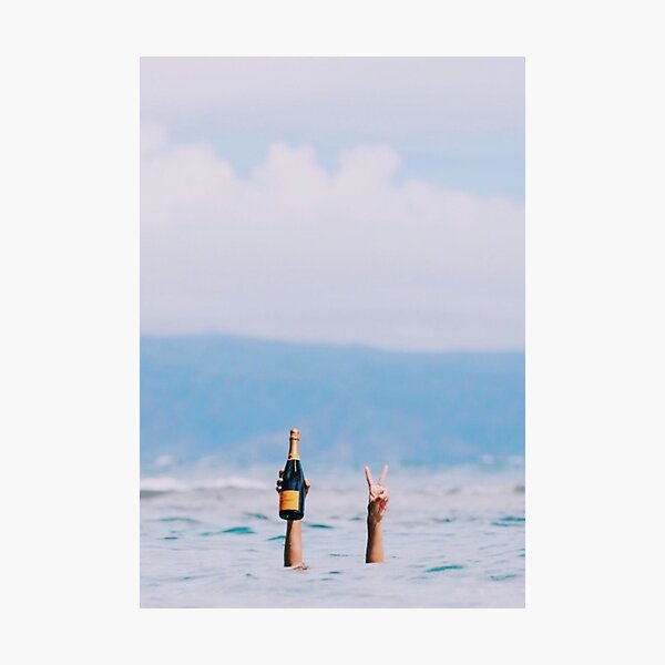 Champagne in the Ocean Photographic Print