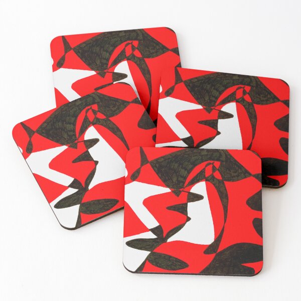 Item preview, Red, Black and White Abstract Design designed and sold by Anthony Macaluso.