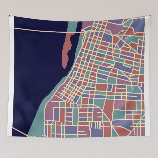 Item preview, Memphis street map designed and sold by abipinn.