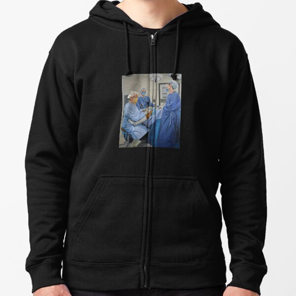 The Case - Oil Painting by Avril Thomas - Adelaide Artist Zipped Hoodie