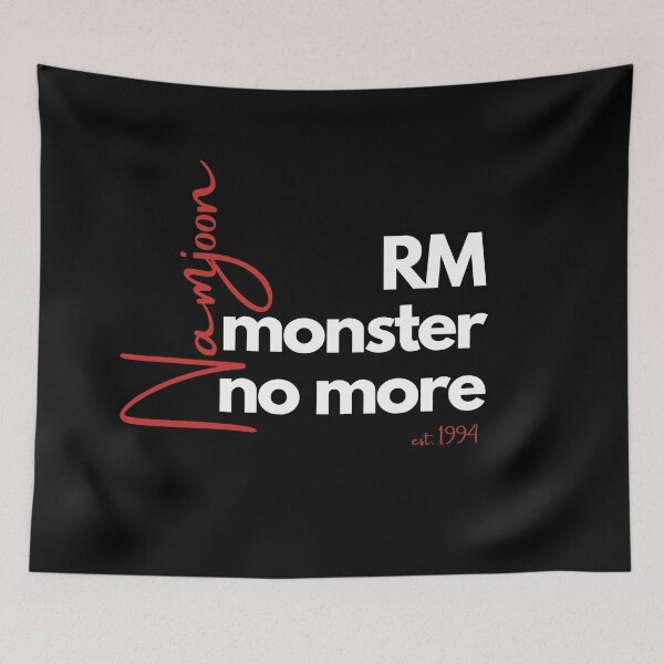 Item preview, BTS RM Kim Namjoon Mono Bias Design White/Red designed and sold by haikustore.