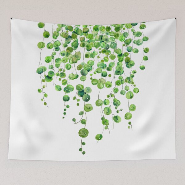 Item preview, hand painted green string of pearl watercolor 2020 designed and sold by SelenePaintings .